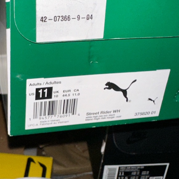 Puma “Street Rider WH” Men’s Size 11 US *New with og Box*  Style code 375820 01 - Picture 10 of 10